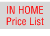 In-House Price List